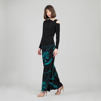Angular Neck Open Shoulder Top - Black | Clara Sunwoo Top Pick