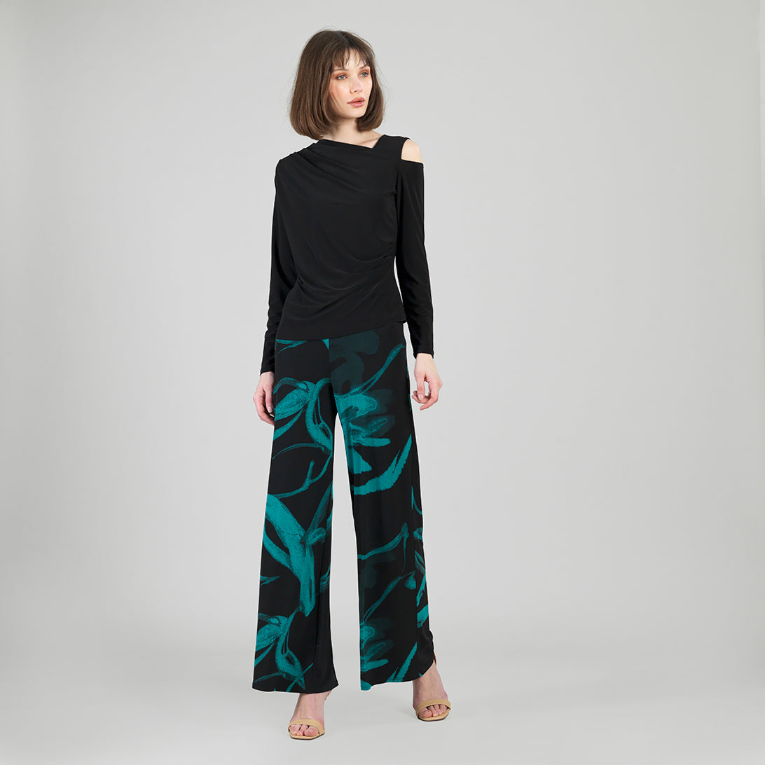 Angular Neck Open Shoulder Top - Black | Clara Sunwoo Top Pick
