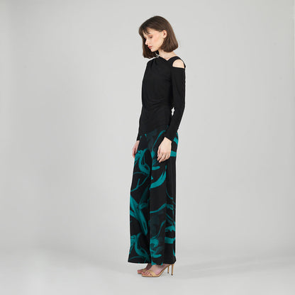 Angular Neck Open Shoulder Top - Black | Clara Sunwoo Top Pick