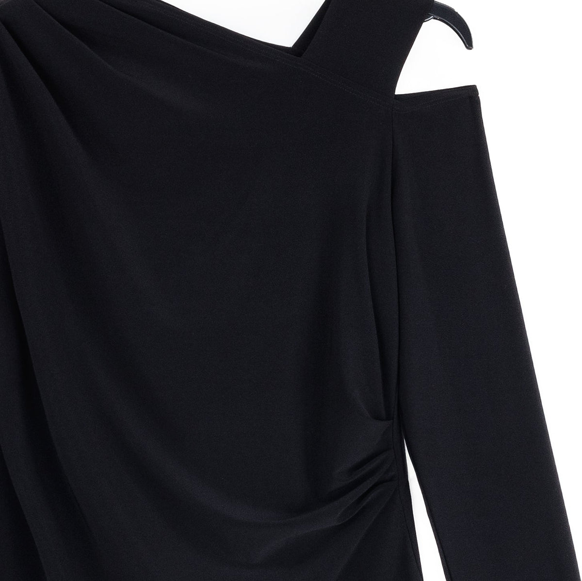 Angular Neck Open Shoulder Top - Black | Clara Sunwoo Top Pick