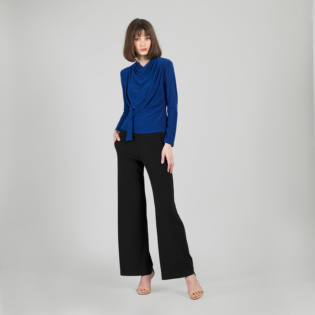 Long Sleeve Loop Front Top - Cobalt - Final Sale | Clara Sunwoo Featured