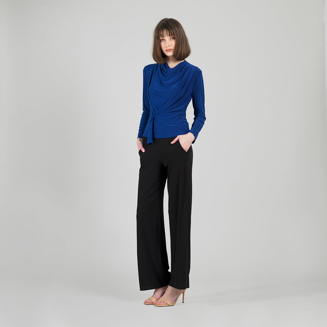 Long Sleeve Loop Front Top - Cobalt - Final Sale | Clara Sunwoo Featured