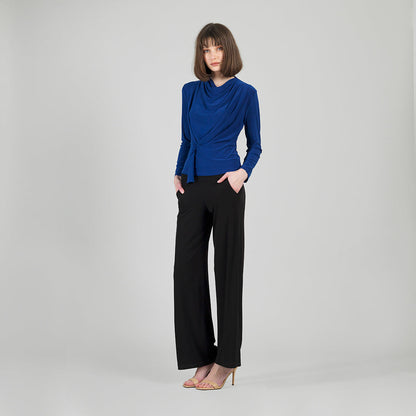 Long Sleeve Loop Front Top - Cobalt - Final Sale | Clara Sunwoo Featured