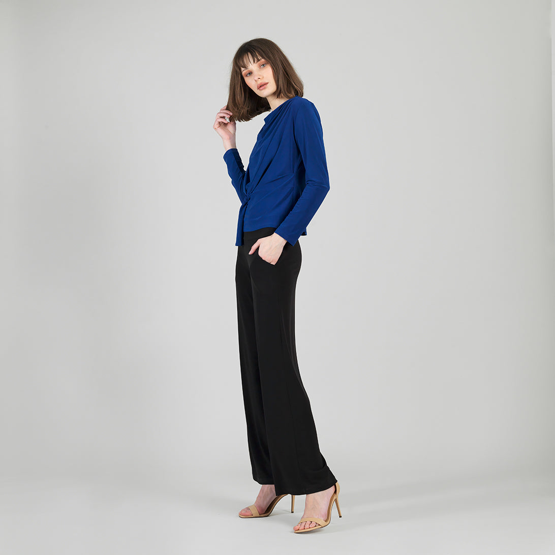 Long Sleeve Loop Front Top - Cobalt - Final Sale | Clara Sunwoo Featured