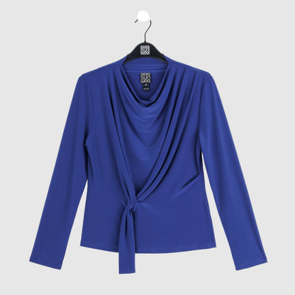 Long Sleeve Loop Front Top - Cobalt - Final Sale | Clara Sunwoo Featured