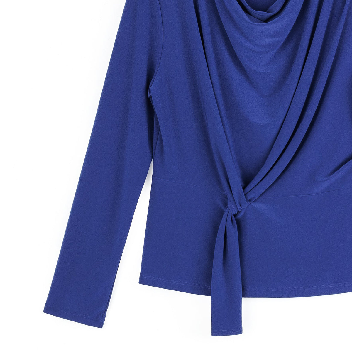 Long Sleeve Loop Front Top - Cobalt - Final Sale | Clara Sunwoo Featured
