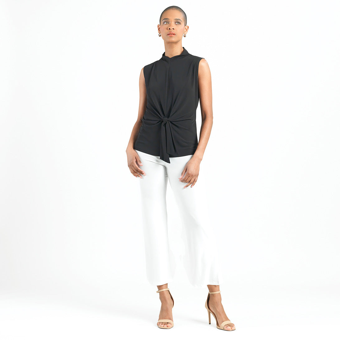 Sleeveless Center Front Tie Top - Black - Final Sale! | Clara Sunwoo Featured