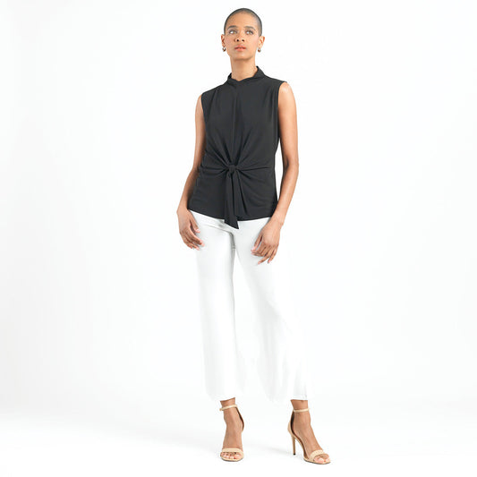 Sleeveless Center Front Tie Top - Black - Final Sale! | Clara Sunwoo Featured