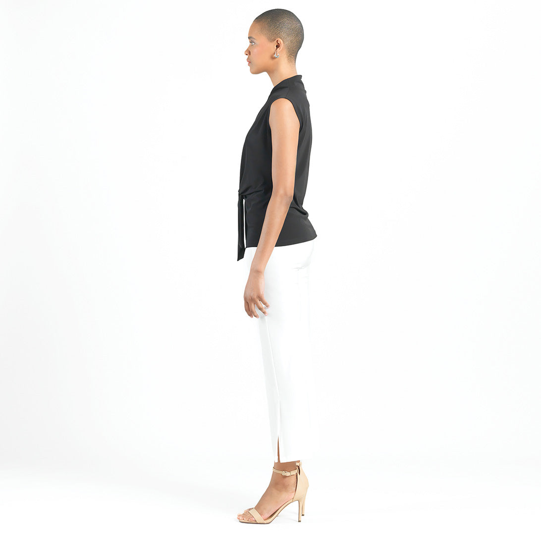 Sleeveless Center Front Tie Top - Black - Final Sale! | Clara Sunwoo Featured