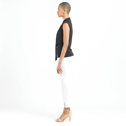 Sleeveless Center Front Tie Top - Black - Final Sale! | Clara Sunwoo Featured