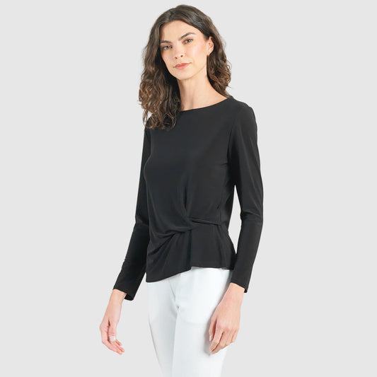 Side Twist Top - Black | Clara Sunwoo Signature