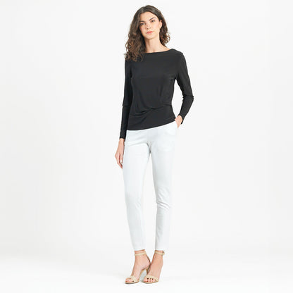 Side Twist Top - Black | Clara Sunwoo Signature