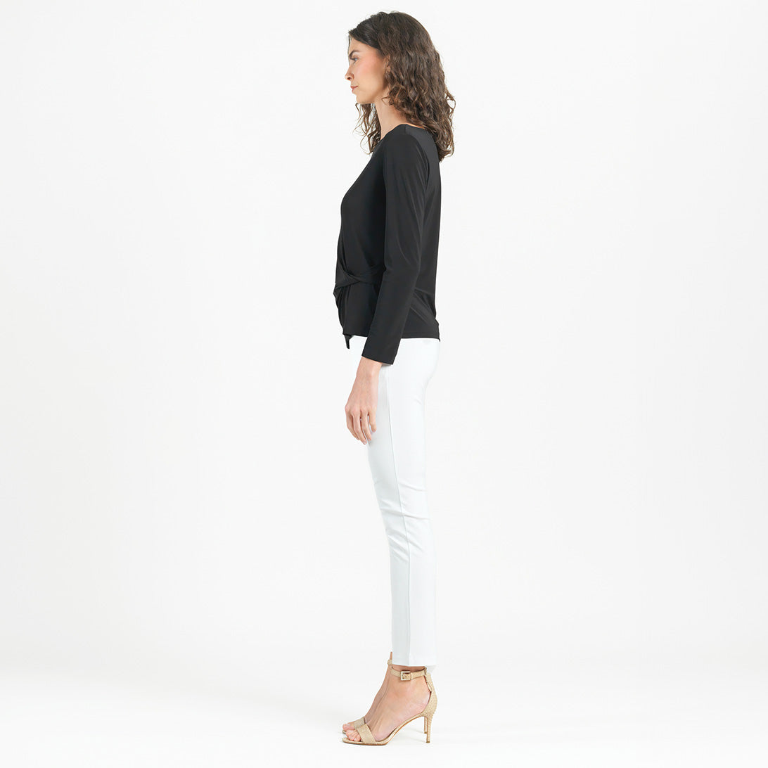 Side Twist Top - Black | Clara Sunwoo Signature