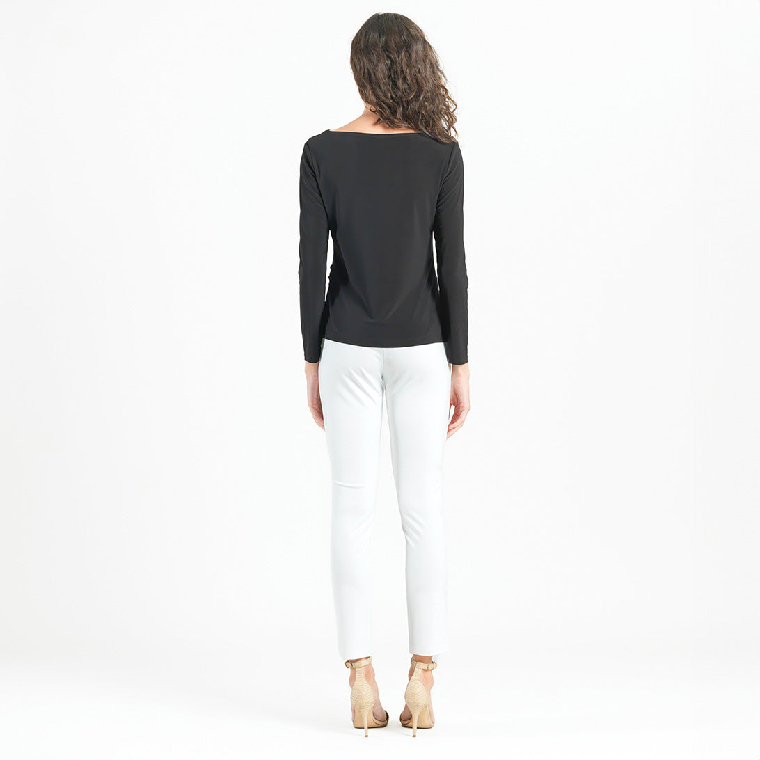 Side Twist Top - Black | Clara Sunwoo Signature