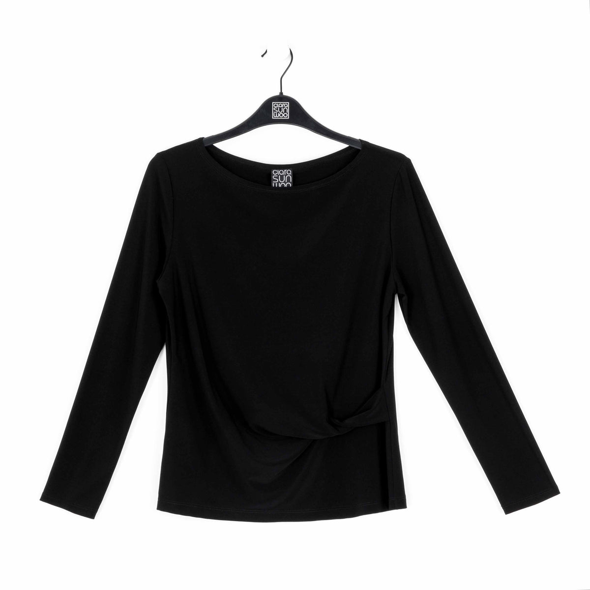 Side Twist Top - Black | Clara Sunwoo Signature