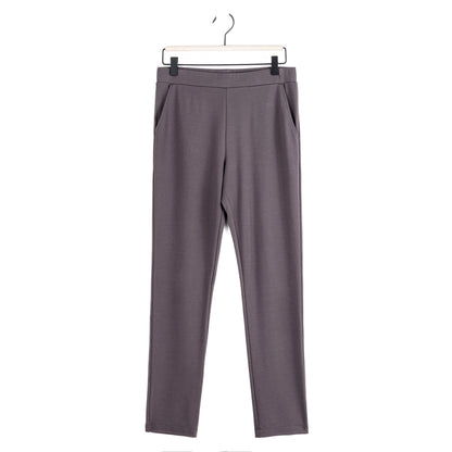 Rayon-Ponte Knit - Straight Leg Pocket Pant - Mocha - Final Sale | Clara Sunwoo Top Pick