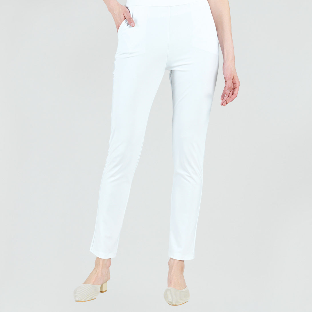Medium Knit - Straight Leg Pocket Pant - White - Final Sale | Clara Sunwoo Latest
