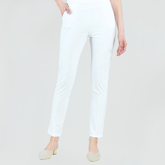 Medium Knit - Straight Leg Pocket Pant - White - Final Sale | Clara Sunwoo Latest