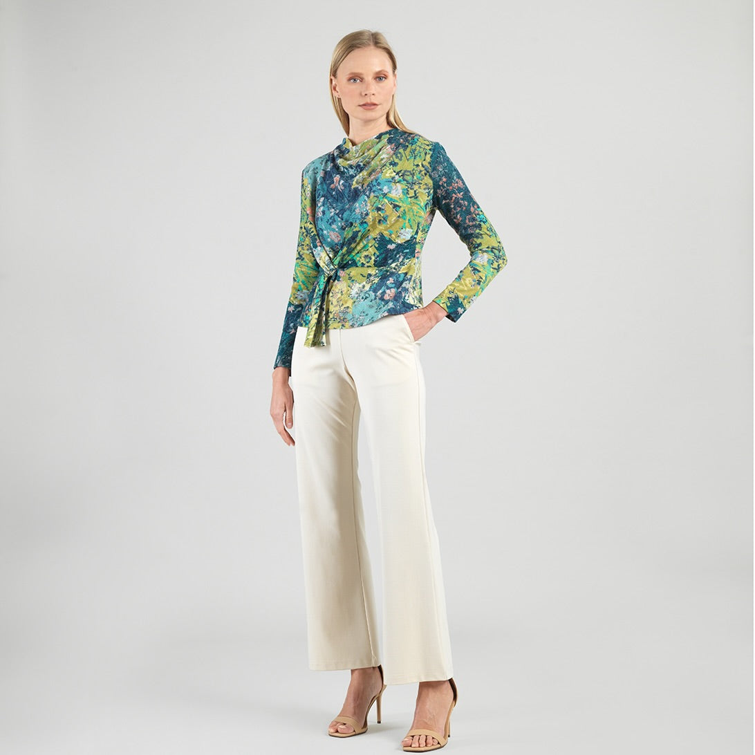 Cozy Texture - Long Sleeve Loop Front Sweater Top - Floral Patch - Final Sale | Clara Sunwoo Trending