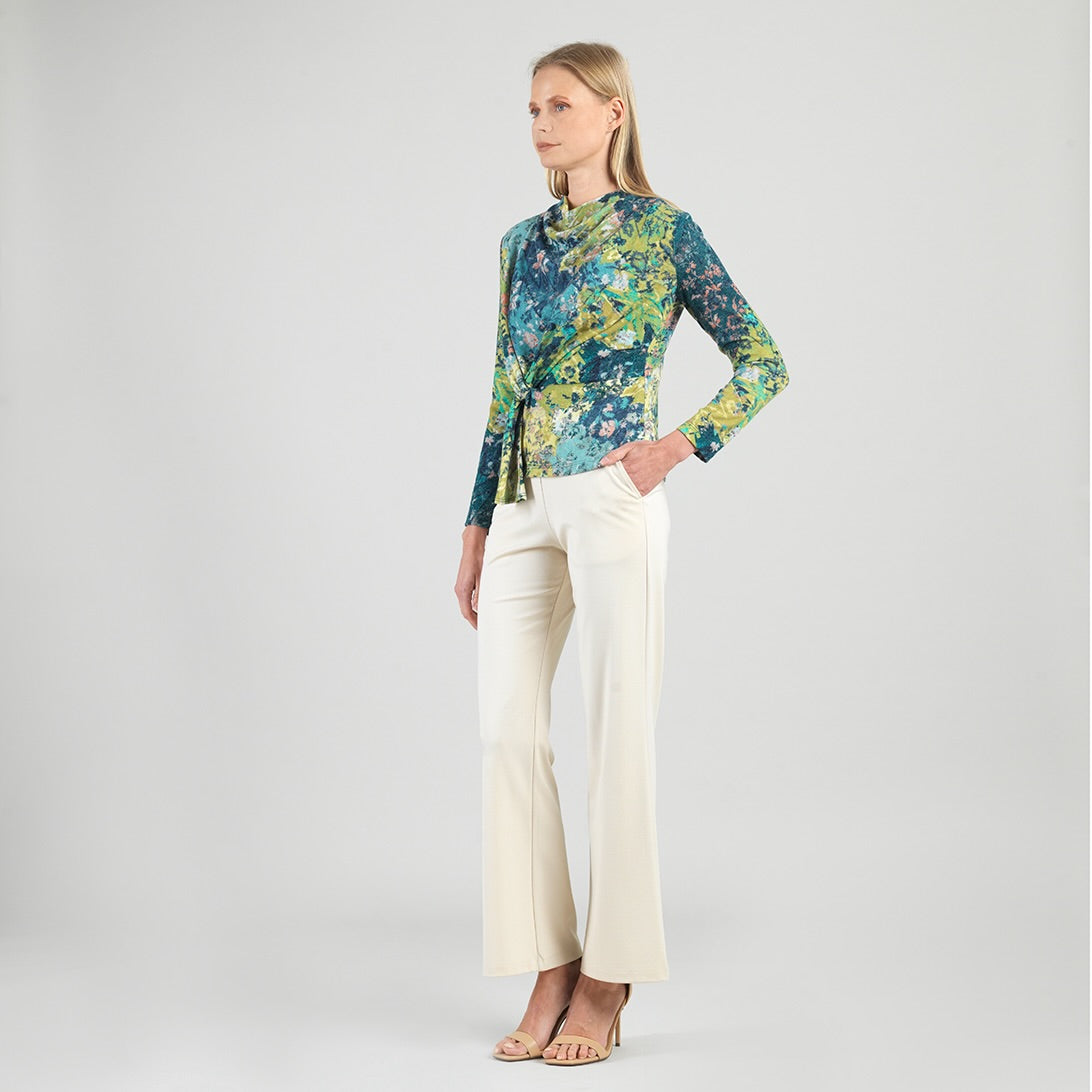 Cozy Texture - Long Sleeve Loop Front Sweater Top - Floral Patch - Final Sale | Clara Sunwoo Trending