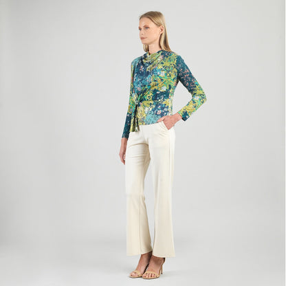 Cozy Texture - Long Sleeve Loop Front Sweater Top - Floral Patch - Final Sale | Clara Sunwoo Trending