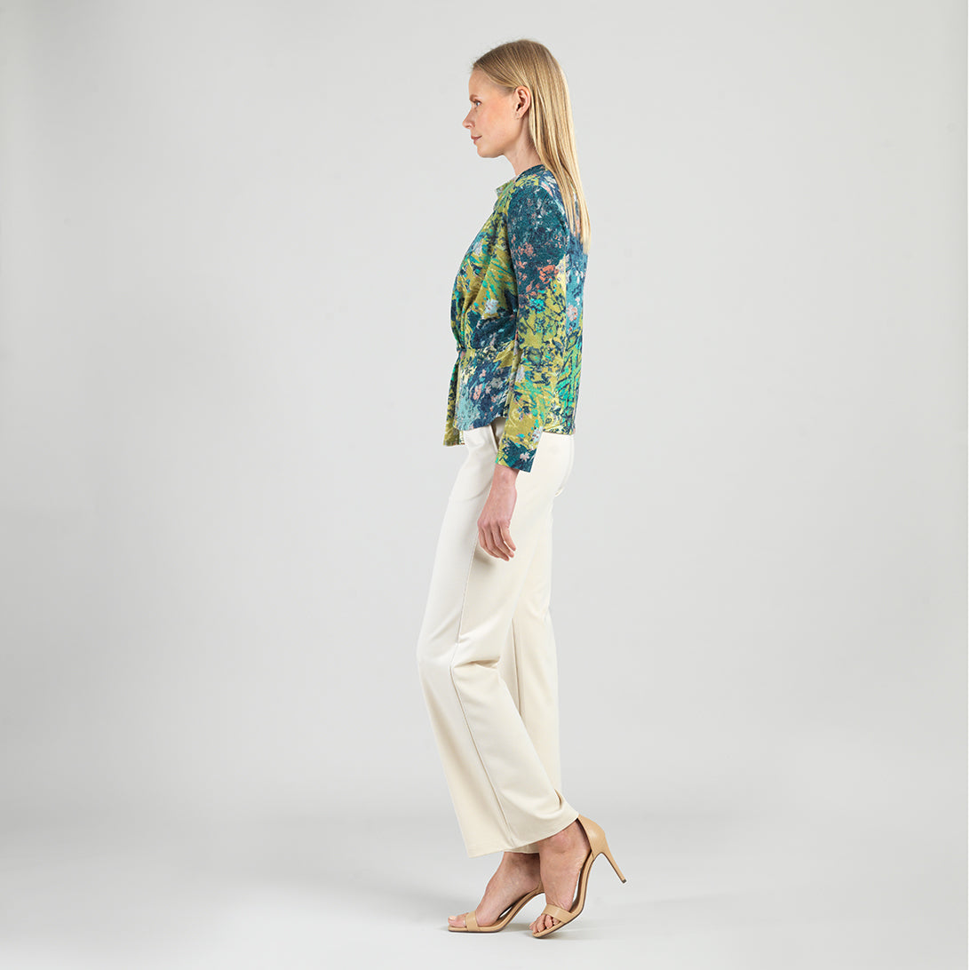 Cozy Texture - Long Sleeve Loop Front Sweater Top - Floral Patch - Final Sale | Clara Sunwoo Trending