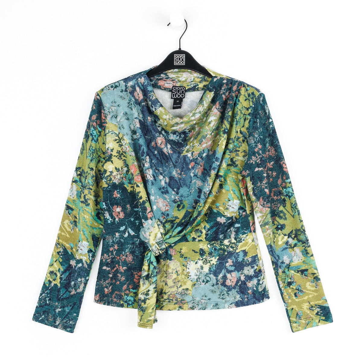 Cozy Texture - Long Sleeve Loop Front Sweater Top - Floral Patch - Final Sale | Clara Sunwoo Trending