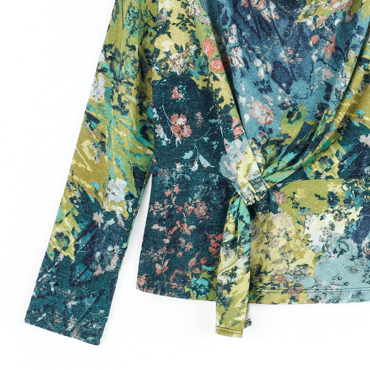 Cozy Texture - Long Sleeve Loop Front Sweater Top - Floral Patch - Final Sale | Clara Sunwoo Trending