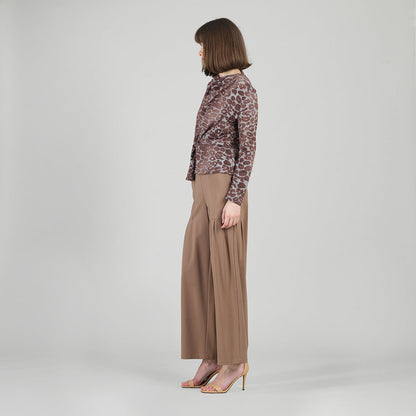 Cozy Knit - Long Sleeve Loop Front Sweater Top - Leopard Motif - Final Sale | Clara Sunwoo Latest