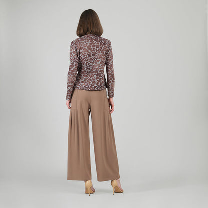 Cozy Knit - Long Sleeve Loop Front Sweater Top - Leopard Motif - Final Sale | Clara Sunwoo Latest