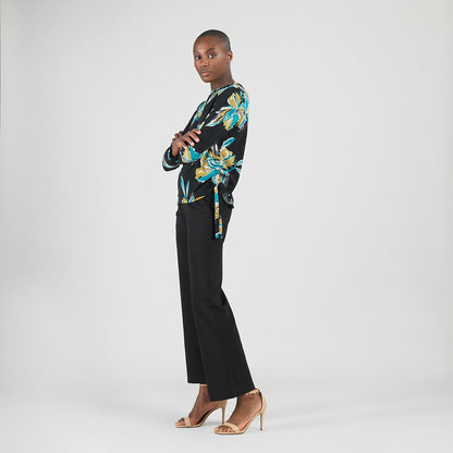 Cozy Knit - Textured Side Pull-Tie Sweater Top - Butterfly Orchid - Final Sale | Clara Sunwoo Best Seller