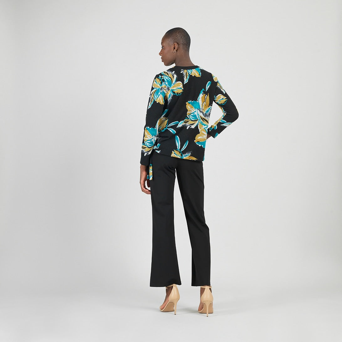 Cozy Knit - Textured Side Pull-Tie Sweater Top - Butterfly Orchid - Final Sale | Clara Sunwoo Best Seller