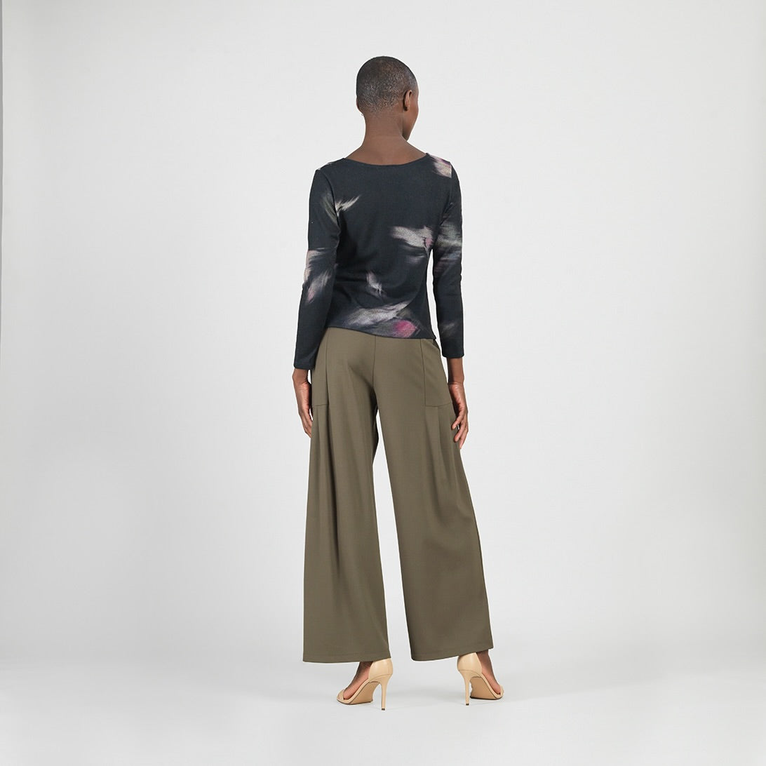 Cozy Knit - Side Tie Waist Sweater Top - Shadow Brush | Clara Sunwoo Top Pick
