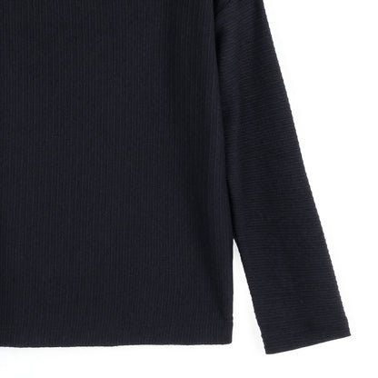 Soft Ribbed - Cowl Turtleneck Sweater Top - Black - Final Sale | Clara Sunwoo Latest