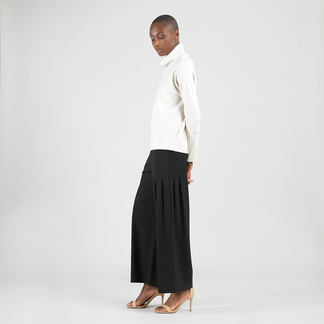 Soft Ribbed - Cowl Turtleneck Sweater Top - Oatmeal - Final Sale | Clara Sunwoo Discount
