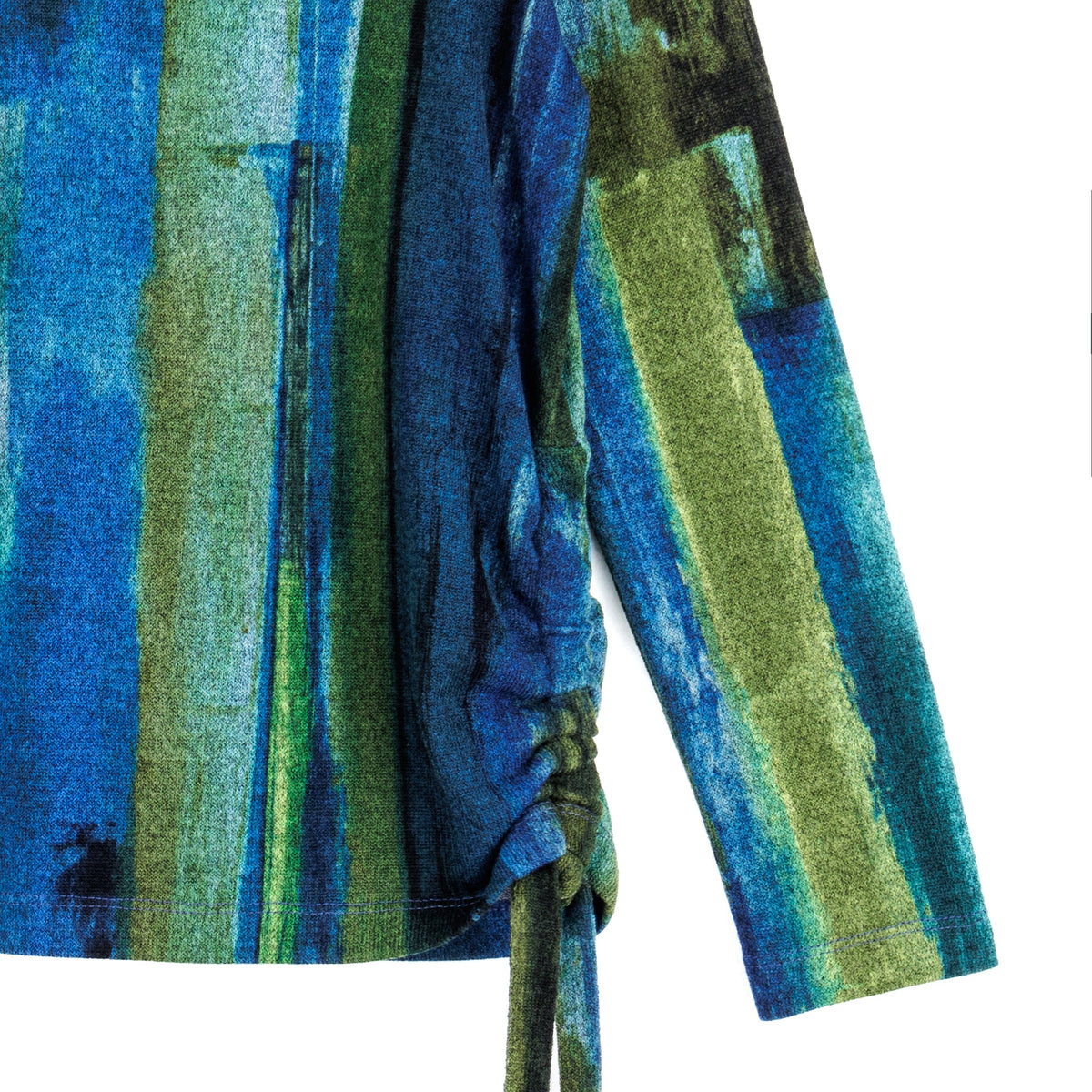 Lightweight Cozy - Side Pull-Tie Sweater Top - Paint Stroke - Limited Sizes | Clara Sunwoo Sale