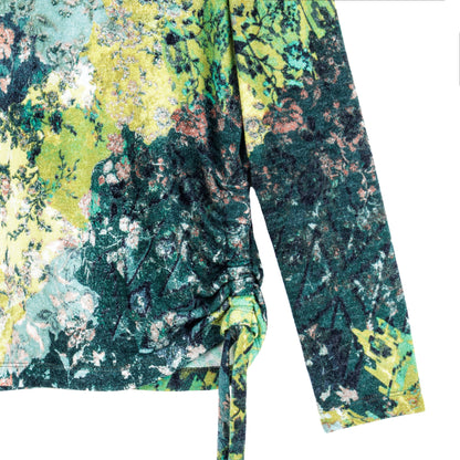 Cozy Texture - Side Pull-Tie Sweater Top - Floral Patch - Final Sale | Clara Sunwoo Customer Favorite