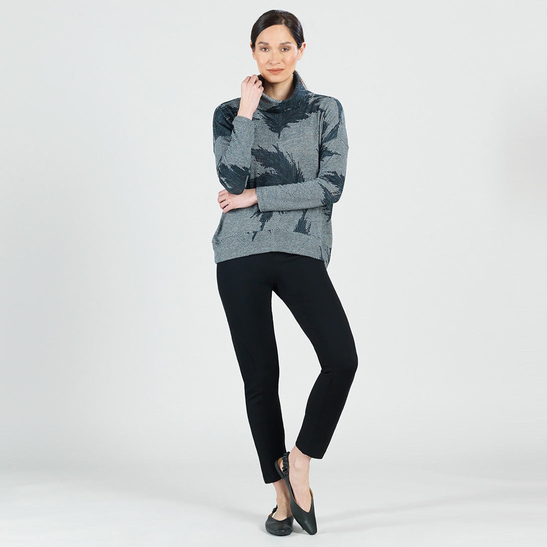 Lightweight Cozy - Banded Hemline Sweater - Feather Leaf - Final Sale! | Clara Sunwoo Deals
