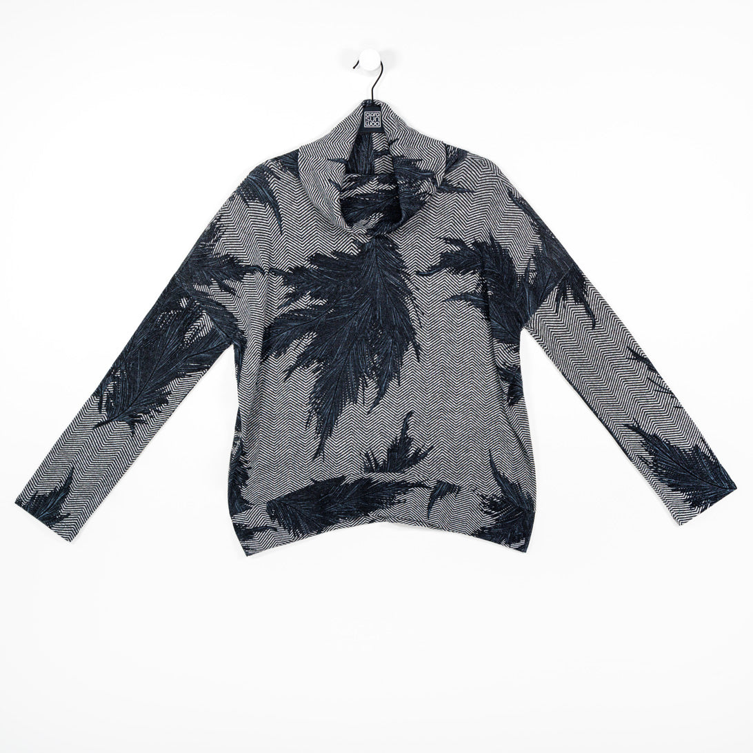 Lightweight Cozy - Banded Hemline Sweater - Feather Leaf - Final Sale! | Clara Sunwoo Deals