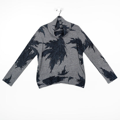 Lightweight Cozy - Banded Hemline Sweater - Feather Leaf - Final Sale! | Clara Sunwoo Deals