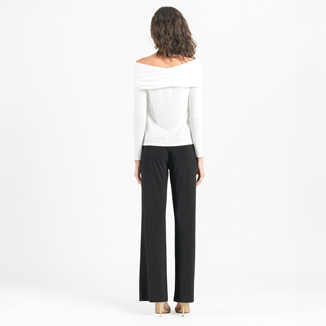 Ultra Cozy - Ruched Off-Shoulder Sweater Top - Ivory - Final Sale | Clara Sunwoo Essential