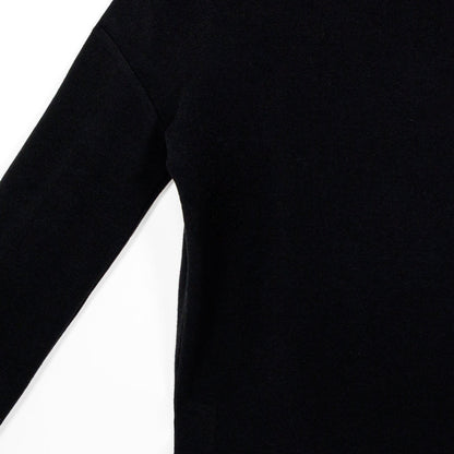 French Terry-Like Knit - Funnel Neck Sweater Top - Black - Final Sale! | Clara Sunwoo New