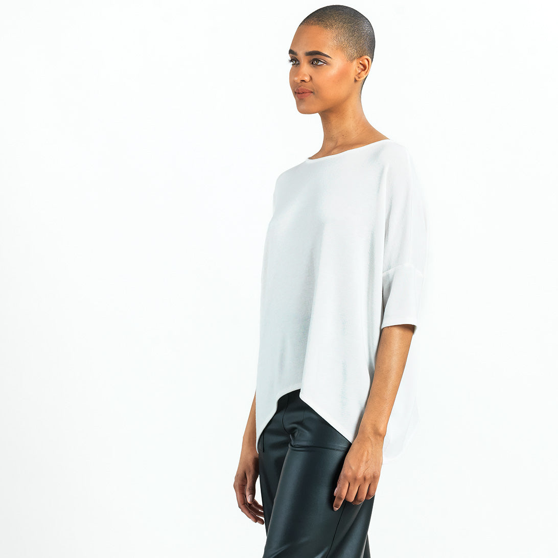 Ultra Cozy - Side Tipped Sweater Top - Ivory - Final Sale! | Clara Sunwoo Signature