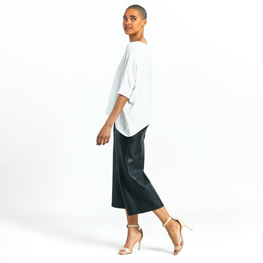 Ultra Cozy - Side Tipped Sweater Top - Ivory - Final Sale! | Clara Sunwoo Signature