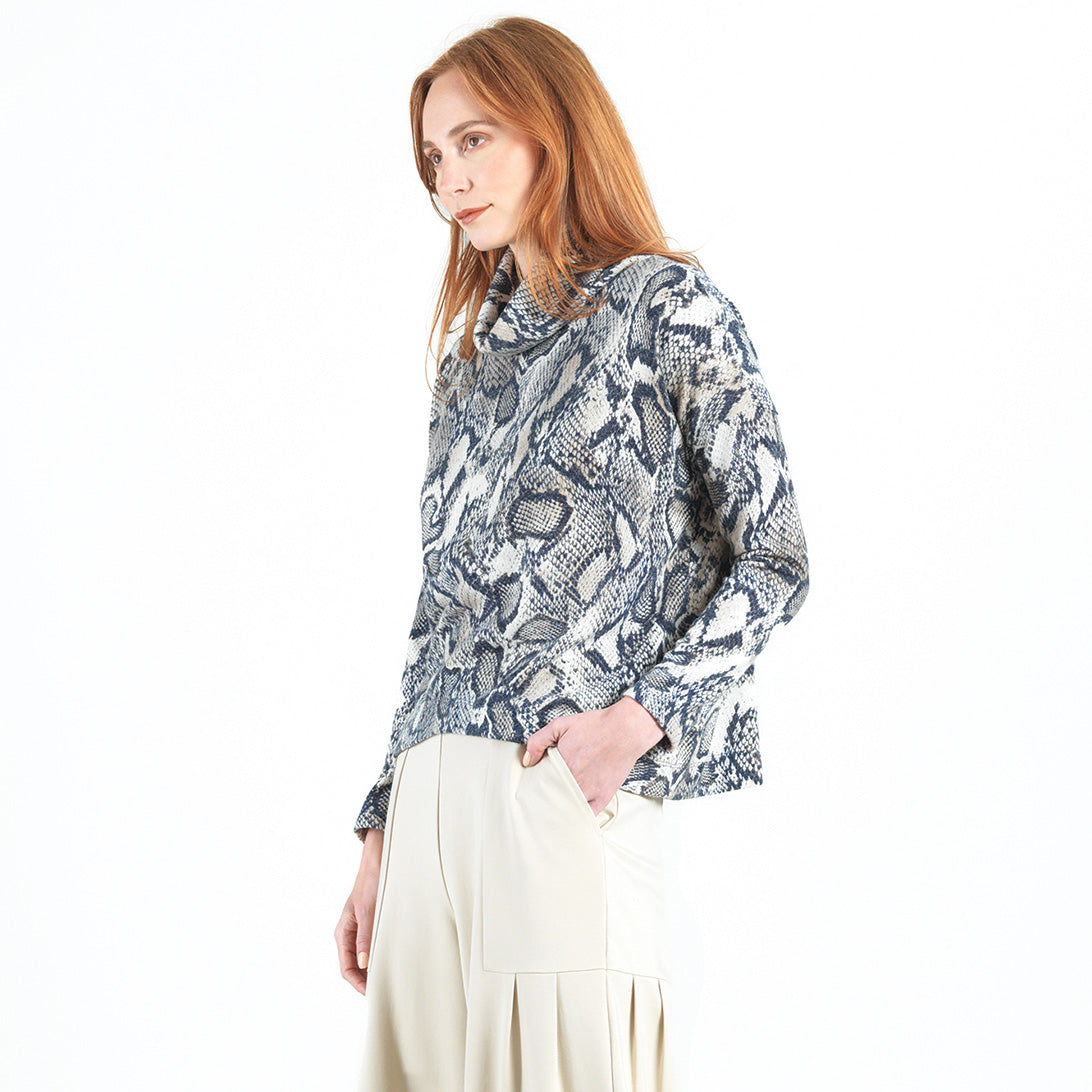 Cozy Texture - Tipped Hem Sweater - Python Scale - Final Sale! | Clara Sunwoo Trending