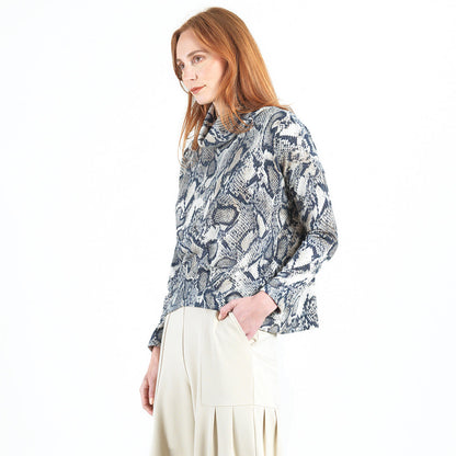 Cozy Texture - Tipped Hem Sweater - Python Scale - Final Sale! | Clara Sunwoo Trending