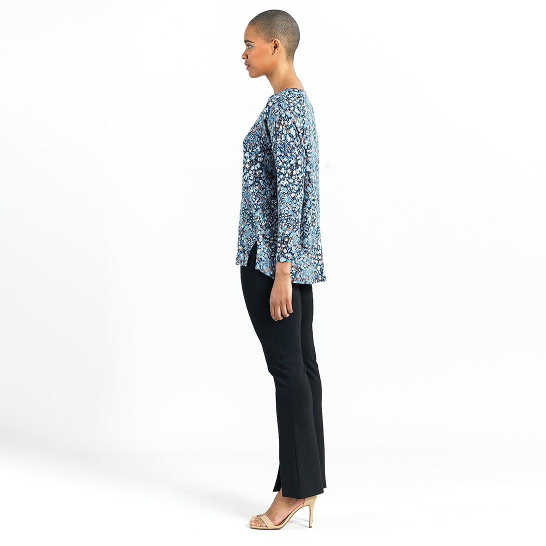 Cozy Texture - Textured Vented Sweater Tunic - Floral Puff - Final Sale | Clara Sunwoo Quality