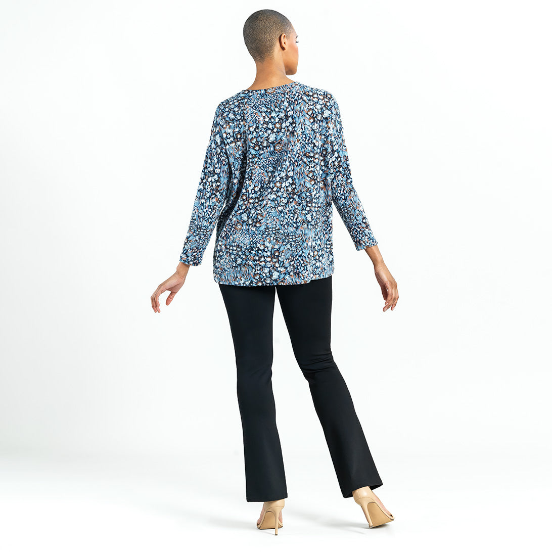 Cozy Texture - Textured Vented Sweater Tunic - Floral Puff - Final Sale | Clara Sunwoo Quality