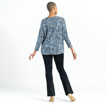 Cozy Texture - Textured Vented Sweater Tunic - Floral Puff - Final Sale | Clara Sunwoo Quality