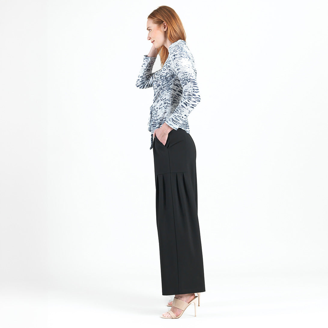 Cozy Shimmer - Center Front Tie Sweater Top - Snow Leopard - Final Sale! | Clara Sunwoo Special Offer